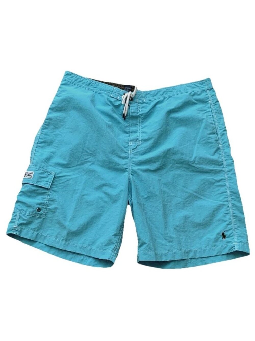 Polo Ralph Lauren Mesh Lined Cargo Swim Board Shorts Men’s 2XLT Aqua Blue
